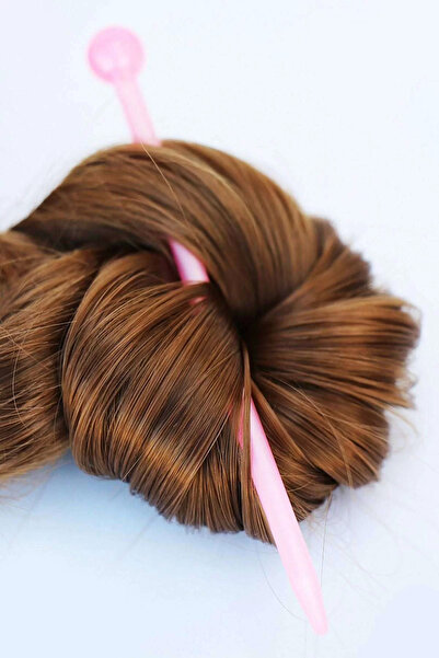 PRVT Stilo pentru coc de culoare roz / Cataramă pentru coc