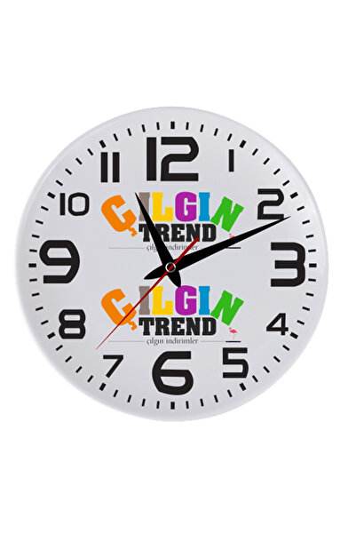 Hediye Vakti Ceas de perete din sticlă cu logo personalizat pentru companie