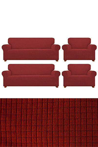 E BAHAR Likrali 3+3+1+1 Lastikli Koltuk TAKIMI Kılıfı. Çekyat Koltuk Örtüsü Streç Esnek kanepe kılıfı