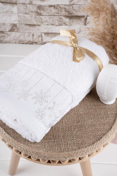Baveno 100% Cotton Double 40x70 cm Embroidered Towel/Towel Set