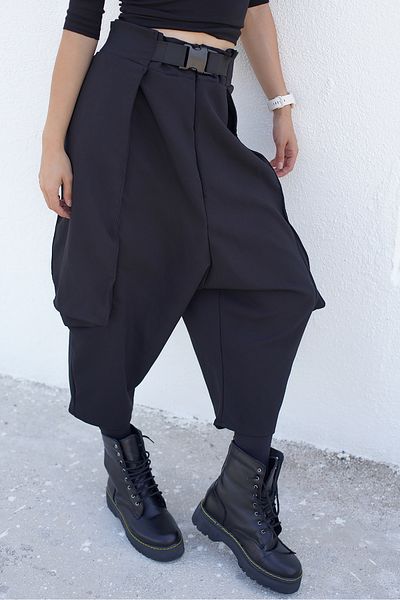 Catz Clothes Women's Shalwar Trousers Laila Black