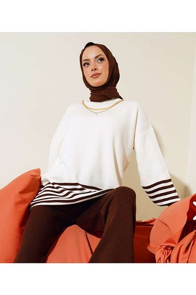 modaboutique Дамска туника с колие на райета