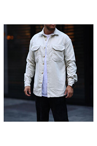KUZEYSTİL Çift Cepli Fitilli Kadife Gömlek