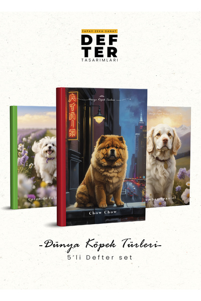 YAPAY ZEKA SANAT Сборник с 5 брошури за породите кучета по света 1