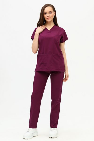 Medinila Costum din Lycra Tericotone cu mâneci liliac flexibile subțiri - Tricou de asistentă pentru femei