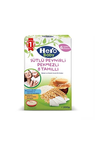 Hero Baby Sütlü Peynirli-Pekmez 8 Tahıllı 200 Gr.