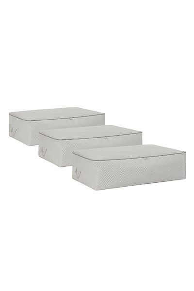 Ocean Home Textile Μαξιλάρι Mega Size Grey Houndstooth με μοτίβο κάτω από τη βάση - 3 τεμάχια, πουλόβερ 74x46x22
