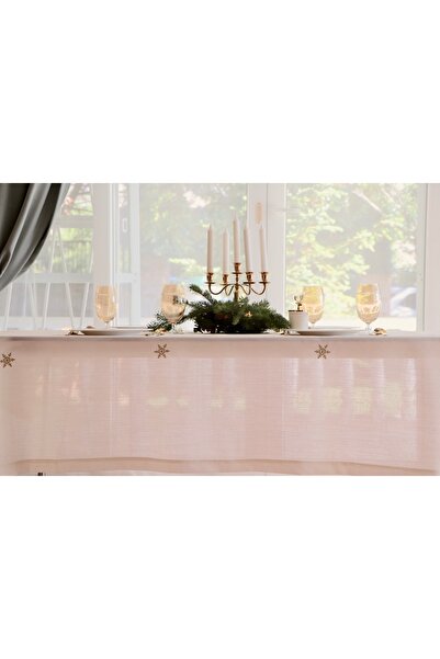 Preza Christmas Temalı Nakışlı Masa Örtüsü/Yılbaşı Yeni Yıl Masa Örtüsü