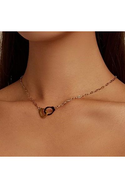 Acousticworld Stainless Steel Interlocking Clamp Necklace Gift Accessory