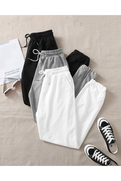 MANCY Παιδικό-Παιδικό Σετ 3 Μαύρο-Λευκό-Γκρι Φούτερ με 3 νήματα χωρίς στάμπα