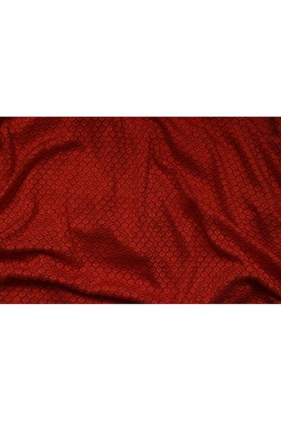 AKÇA TEKSTİL LARGE HONEYCOMB MODEL RED COLOR SINGLE WING Ready planted Pleated Background Curtain 75*260 cm