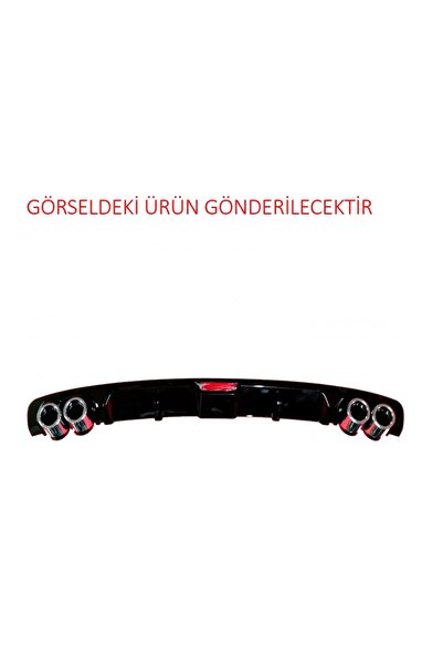 HYM TUNİNG DOBLO D3-D4 Uyumlu PARLAK SİYAH İTHAL DİFÜZÖR 4 EGZOZ GÖRÜNÜMLÜ