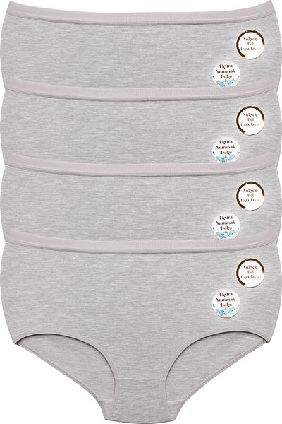 Meren Underwear 4-Piece High Waist Combed Cotton Extra Soft Women's Panties
