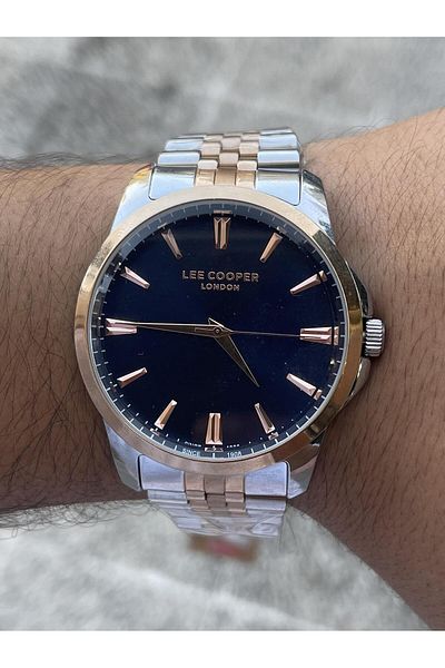 Lee Cooper Navy Blue Dial Steel Men's Wristwatch Lcr.lmg.07443.590