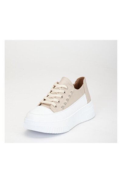 ESER 4 Cm KALIN TABANLI TAŞLI SPOR ÇOK ŞIK SNEAKER