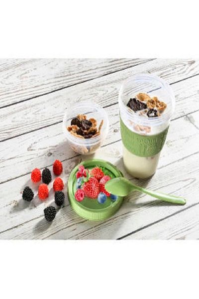 Kazanabil YOGURT STORAGE BOWL WITH SPOON 600ML