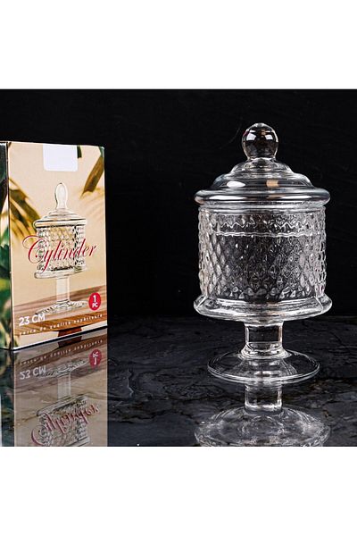 NİLÜFER HOME 23cm Glass Leg Dragee - 1 Piece