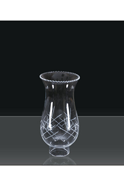 KÜRE CAM ABAJURS Fanus Dekorlu Şamdan Avize Camı/şeffaf Cam Şamdan Desenli