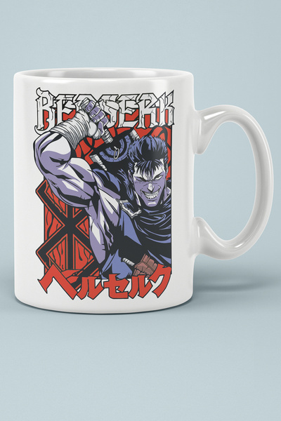 OYART&DESIGN Anime Berserk Guts Baskılı Kupa Bardak