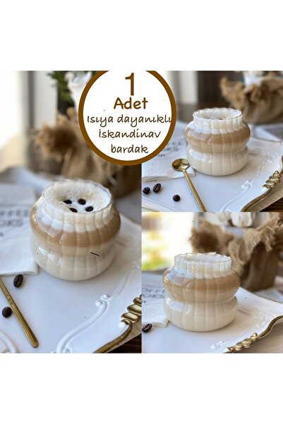 KÜÇÜK EW 1 Piece Midi Scandinavian Style Heat Resistant Borosilicate Twist Style Glass | Coffee And Presentation Glass