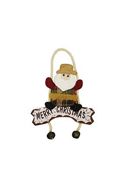 kidspartim زينة باب عيد الميلاد عيد ميلاد سعيد سانتا كلوز مع جرس منقوش فردي 2...