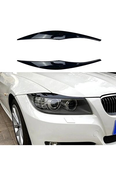 HYM TUNİNG BMW 3 SERİSİ E90  Uyumlu FAR KAŞI 2005 2012 PARLAK SİYAH FAR ÜSTÜ ...