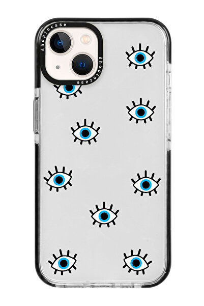 shoptocase İphone 15/14/13 Uyumlu Siyah Impact Nazar Gözler Tasarımlı Telefon...