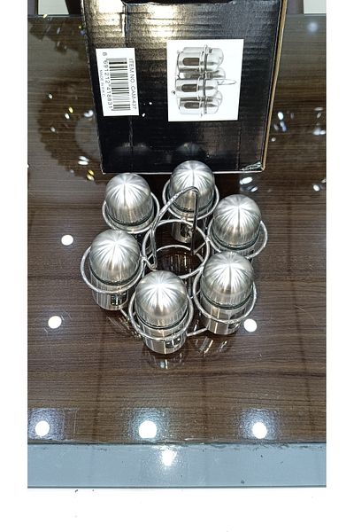DEKOR ZÜCCACİYE HOME 6-Piece Glass Spice Rack