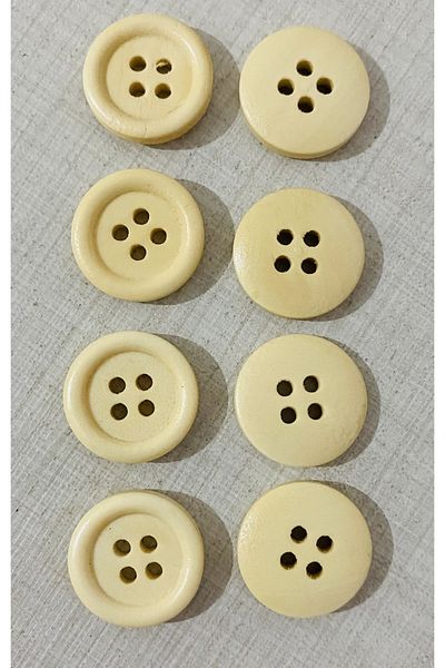 hobim42 NATURAL Wooden VEST JACKET COAT BUTTON ITALIAN MODEL (8 PIECES SIZE:1.7CM)