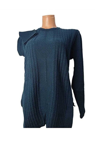 BLUEMOOR Mother Women's winter round neck single color comfortable fit knitwe...