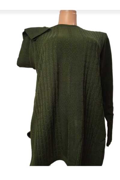 BLUEMOOR سترة نسائية شتوية برقبة دائرية بلون واحد غير رسمية