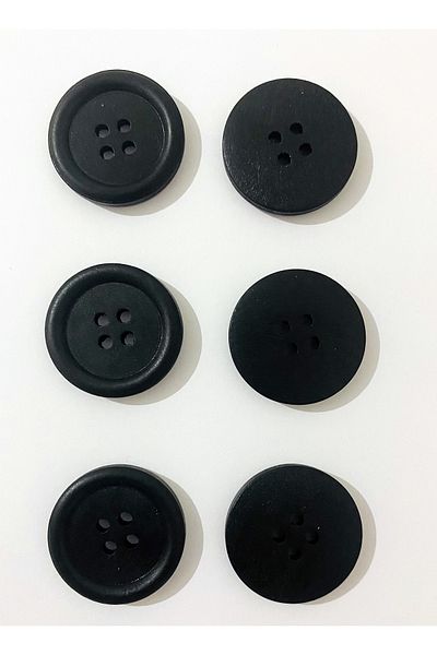 hobim42 NATURAL Wooden VEST JACKET COAT BUTTON ITALIAN MODEL (6 PIECES SIZE:3CM)