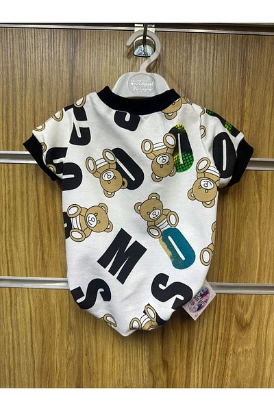 HKEVCİLPET Combed Cotton 3 Yarn Cat Dog Outfit Jacket Coat Sweet Fluffy Bear Dog Outfit
