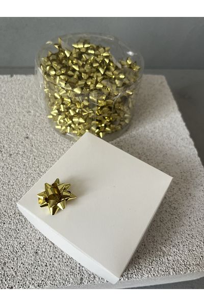 Meyofficial Gold color raffia mini ornament star 100pcs