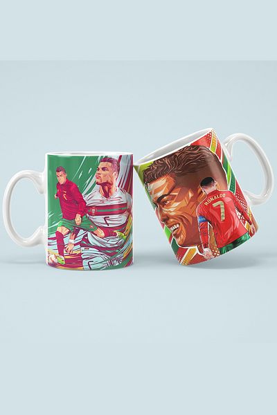 OYART&DESIGN كوب كريستيانو رونالدو Cr7 مطبوع