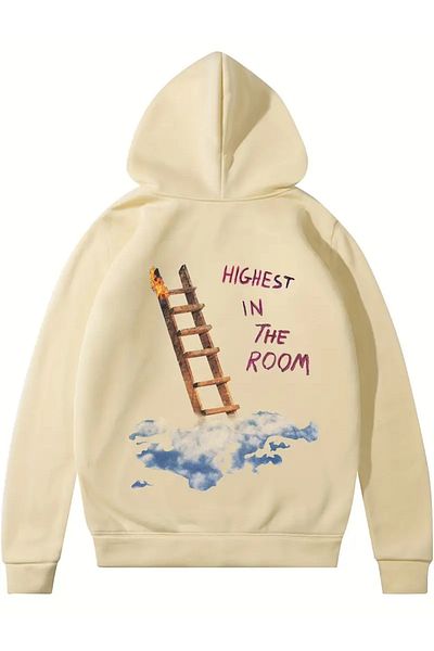 NOFLEN Unisex Φούτερ με κουκούλα με κουκούλα με τυπωμένο μεγάλο μέγεθος στο δωμάτιο