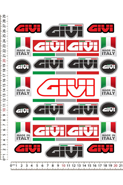 Phoenix GİVİ İTALY MOTORSİKLET KASK STİCKET ÇIKARTMA SETİ