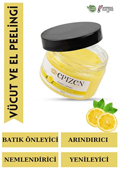 EPİZEN Limon Aromalı El Ve Vücut Peeling Besleyici Arındırıcı Batık Giderici