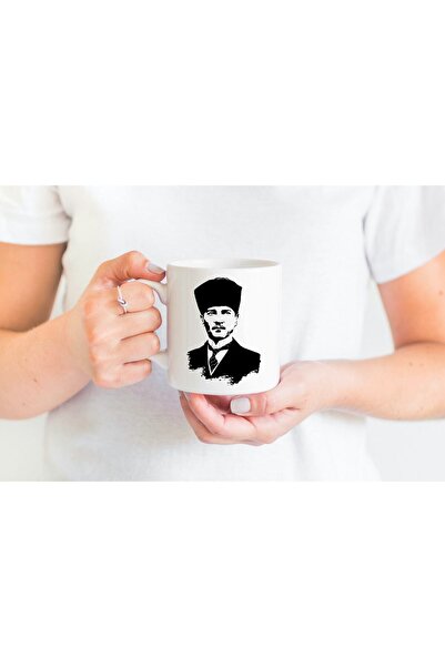 Veintitres كوب بطبعة صورة ظلية أتاتورك - 4