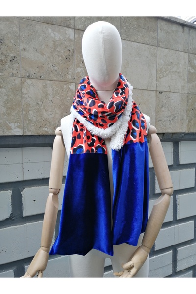 Mirşeka Dress Kadife Peluş Boyun atkısı