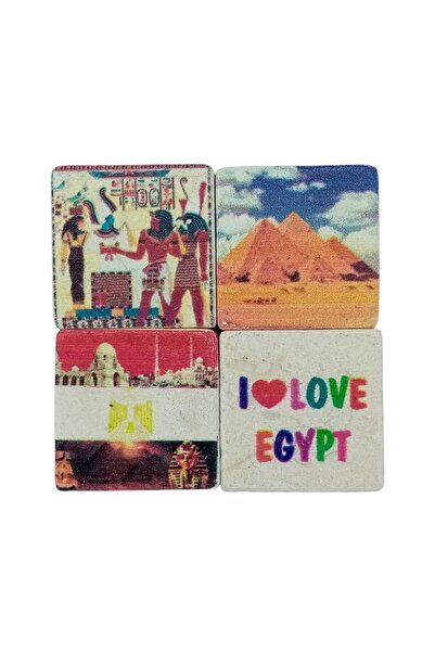 Dünyadan Hediyeler Mısır Temalı Dörtlü Taş Magnet