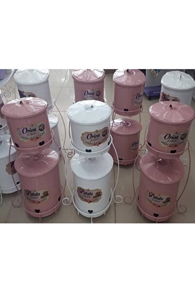 3K Züccaciye Pembe 2 Katlı Patates - Soğan Kovası