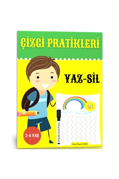 Enine Boyuna Eğitim كتاب ممارسة خط ما قبل المدرسة SUMMER-WIPES
