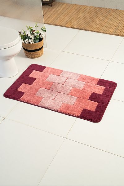 Moda Dekor Elite Lux Brick Claret Red Χαλάκι μπάνιου 2 τεμαχίων