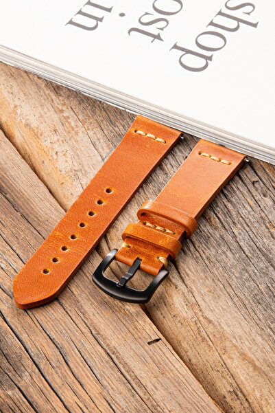 vagave Fossil FS4656 22 mm Uyumlu Hakiki Deri Saat Kordonu Kayışı - Musap 4 F...