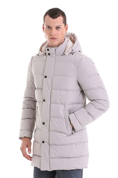 Hatemoğlu Παλτό με κουκούλα Stone Slim Fit Judge Collar