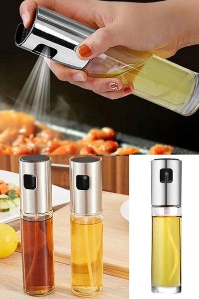 MİEN Sprey Yağdanlık, Airfryer Için Yağdanlık, Püskürtmeli Sprey Cam Şişe Zey...