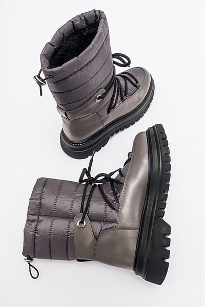 LuviShoes Γυναικείες μπότες χιονιού WELD Grey Skin