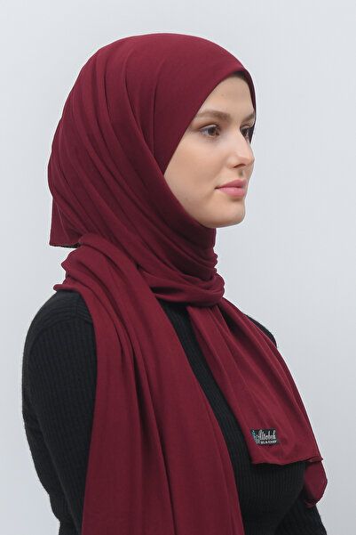Altobeh Hijab Combed Shawl Plain Dark Burgundy
