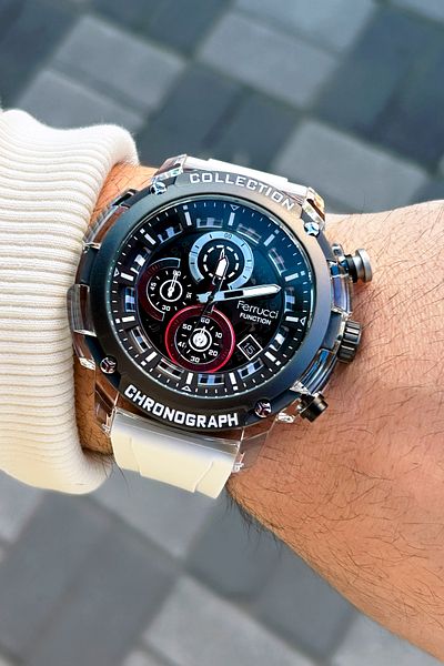 Ferrucci Function 3 Atm Waterproof Silicone Cord Men's Wristwatch